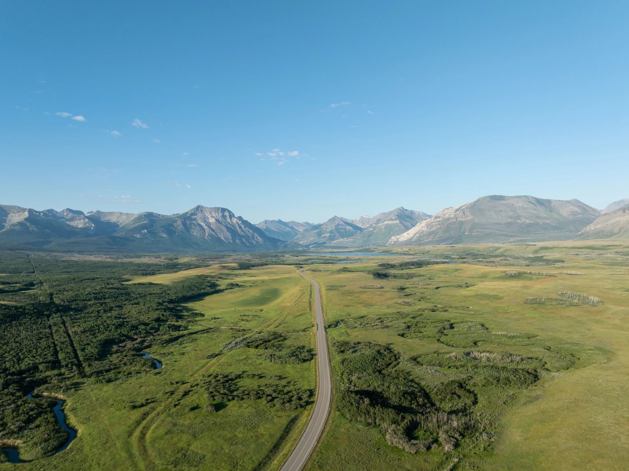 Aerial view of a mountain destination